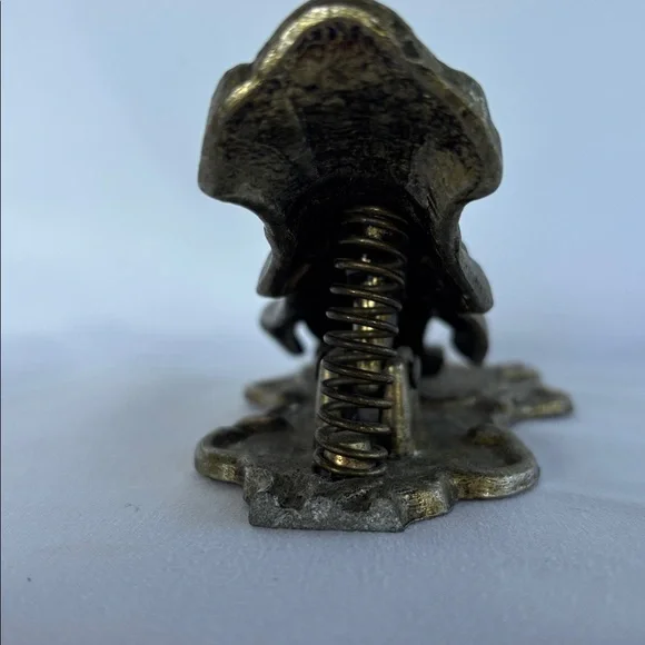 Vintage Genuine OLD GEM ACC Solid Brass Hand Desk Paper Holder - Picture 8 of 14